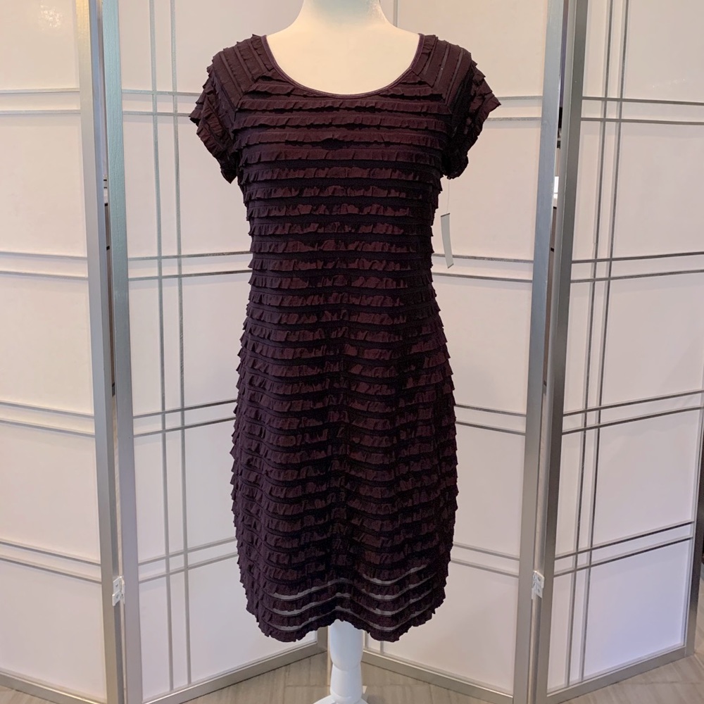 *NEW* Eggplant color. Classic style dress. Size 12